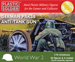 Plastic Soldier Company 62016 German Pak 38 Anti Tank Gun 1:72 Model Kit