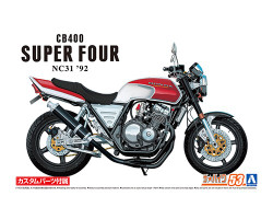 Aoshima 06479 Honda NC31 CB400 Super Four '92 & Custom Parts 1:12 Model Kit