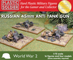 Plastic Soldier Company 62002 Russian 45mm Anti Tank Gun 1:72 Model Kit
