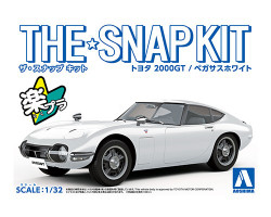 Aoshima 05627 Snap Kit Toyota 2000GT White 1:32 Model Kit