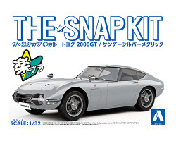 Aoshima 05629 Snap Kit Toyota 2000GT Silver 1:32 Model Kit