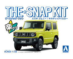 Aoshima 05776 Snap Kit Suzuki Jimny Yellow 1:32 Model Kit