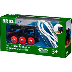 BRIO 33599 Rechargeable Engine with mini USB cable for Wooden Train Set
