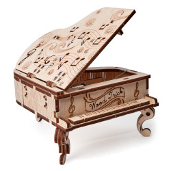 Wood Trick Grand Piano (Music Box) Wooden Model Kit WDTK041