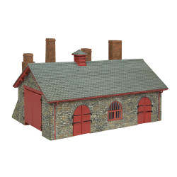 Scenecraft 44-0198R Narrow Gauge Blacksmith's and Wagon Workshop Red