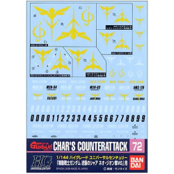Bandai HG Gunpla 72 Char's Counterattack Gundam Decal Sheet 57512