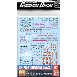 Bandai MG Gunpla 97 RX-78-2 Gundam Ver 3.0 Decal Sheet 57525