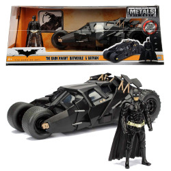 Jada Diecast Batman The Dark Knight Batmobile & Figure 1:24 Model Car