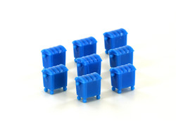 MiNis Commercial Wheele Bins (8) Blue N Gauge LKLC46002