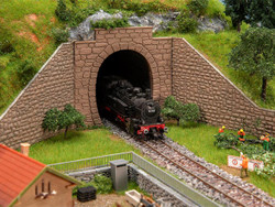 Faller Single Track Quarrystone Tunnel Portals (2) Kit I HO Gauge FA120577