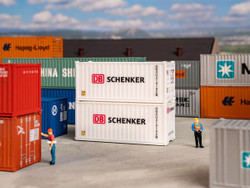Faller 20ft Container Set (2) DB Schenker HO Gauge FA182053