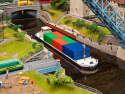 Faller River Freight Barge with Containers Kit IV HO Gauge FA131013
