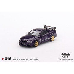 MiniGT Nissan Skyline GT-R (R34) Tommykaira R-z Midnight Purple 1:64 Model 616-R