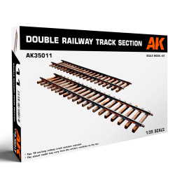 AK Interactive 35011 Double Rail Track Section 1:35 Model Kit