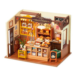 ROBOTIME Rolife Becka's Baking House Bakery DIY Miniature Dollhouse Kit DG161