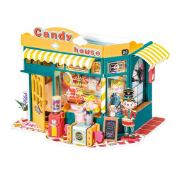 ROBOTIME Rolife Rainbow Candy House DIY Miniature Dollhouse Kit DG158