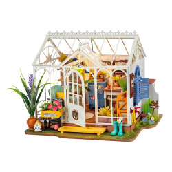 ROBOTIME Rolife Flower House Greenhouse DIY Miniature Dollhouse Kit DG163