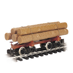 Bachmann USA Skeleton Log Car with Logs - Painted, Unlettered 98490