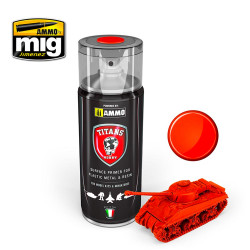 Ammo by Mig Titans Hobby 105 Royal Red Matt Primer 400ml Model Spray Paint Can TTH105