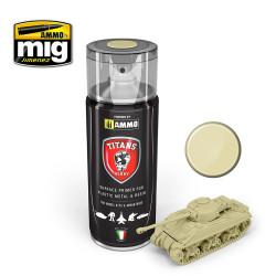 Ammo by Mig Titans Hobby 116 Bone White Primer 400ml Model Spray Paint Can TTH116