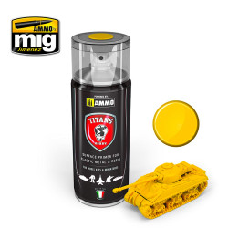 Ammo by Mig Titans Hobby 104 Imperial Yellow Matt Primer 400ml Spray Paint TTH104