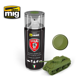 Ammo by Mig Titans Hobby 108 Military Green Matt Primer 400ml Model  Spray Paint TTH108