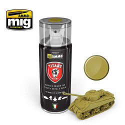 Ammo by Mig Titans Hobby 111 Desert Yellow Matt Primer 400ml Model Spray Paint TTH111