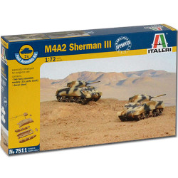 ITALERI M4A2 Sherman III Fast Assembly 7511 1:72 Tank Model Kit