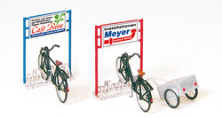 Preiser 17163 Bicycles and Bike Stand Kit HO