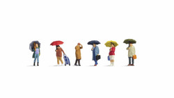 Noch People in the Rain (6) Figure Set N15523 HO Gauge