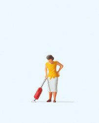 Preiser 28141 Woman with Vacuum Cleaner Figure HO