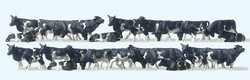 Preiser 14408 Black/White Cows (30) Standard Figure Set HO