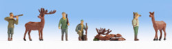 Noch 45731 Hunters (4) and Deer (3) Figure Set TT Scale