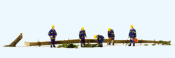 Preiser 10609 THW Workers Clearing the Road (5) Exclusive Figure Set HO
