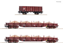 Roco 77041  DR Sand Train Wagon Set 1 (3) IV HO