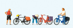Preiser 10659 Cyclists in Action (3) Exclusive Figure Set HO