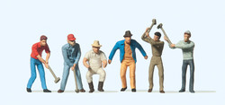 Preiser 14075 Workers (6) Standard Figure Set HO