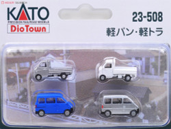 Kato 23-508 Pick up Trucks (2) and Minibuses (2) N Gauge