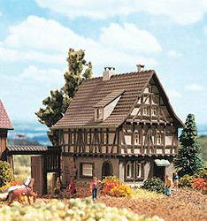 Vollmer 49530 Half Timbered House with Yard Gate Kit Z Scale