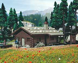 Vollmer 47743 Hunting Lodge with Fountain and Outhouse Kit N Gauge