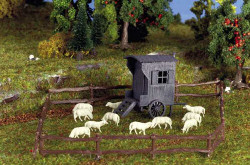Vollmer 47717 Shepherds Carriage and Sheep Flock Kit N Gauge