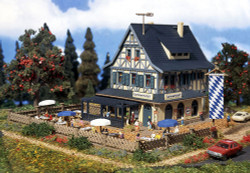 Vollmer 47698 Guest House with Beer Garden Kit N Gauge