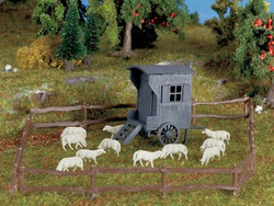 Vollmer 43742 Shepherds Carriage and Sheep Flock Kit HO