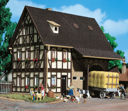 Vollmer 43731 Farmhouse with Barn and Yard Gate Kit HO