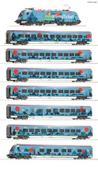 Roco 61502 OBB Rh1116 Klimajet Passenger Train Pack IV (~AC-Sound) HO