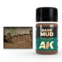 AK Interactive AK023 Matt Dark Mud Effect Enamel Wash 35ml