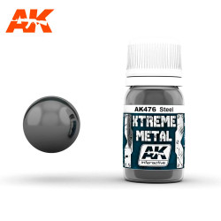 AK Interactive 476 Xtreme Metal - Steel Paint 30ml