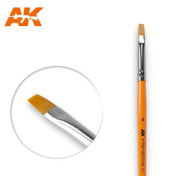 AK Interactive Flat Brush No. 4 Synthetic Paintbrush AK610