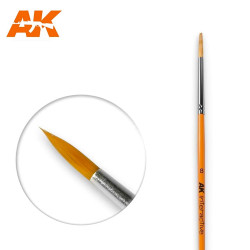 AK Interactive Round Brush No. 8 Synthetic Paintbrush AK607