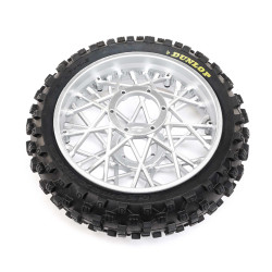 Losi Promoto-MX Dunlop MX53 Rear Wheel Tyre-Mounted - Chrome LOS46007
